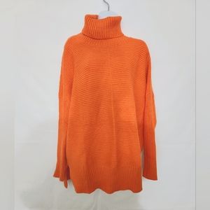 Orange Turtle Neck Sweater